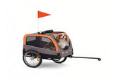 Dog Bike Trailer Pet Cart Bicycle Carrier with 2 Entrances, Safety Leash, Reflectors & Flag 20304097