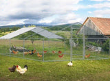 20 x 10 ft Large Metal Chicken Coop, Walk-in Poultry Cage Chicken Hen Run House with Waterproof 65573596