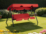 68*43*60 inch Red KD style with cushion canopy Iron Oxford cloth 250kg Iron swing set 48606042