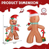 7.9 FT Lighted Christmas Inflatable Decoration, Inflatable Gingerbread Man Outdoor Decoration, Funny 39081989