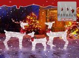 3-Piece Lighted Christmas Reindeer Family Set Outdoor Decorations, Weather Proof 2D Deer Family Set 16055892