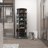 ZUN 360 gray rotating shoe cabinet with 7 layers can accommodate up to 28 Paris shoes 52583112