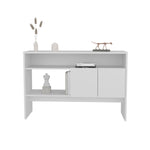 ZUN Console Table 31.8" H, with 2 Doors and 3 Shelves, White B097P250861