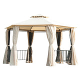 13ft x 13ft Patio Gazebo-Beige-AS 39457079