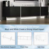 ZUN TV Console with Storage Cabinets, Remote Control, APP Control LED TV Stand, Full RGB Color W1701P194964