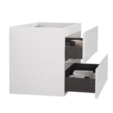 ZUN Alice-24W-201,Wall mount bathroom vanity WITHOUT basin, white color, with two drawer, Pre-assembled W1865107107