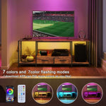 ZUN TV Stand with LED Lights Power Outlets - TV Stand with Fabric Drawers for 65 70 75 Inches TV W2977P224347