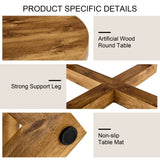 A modern and practical circular dining table. Made of MDF tabletop and wooden MDF table legs. W1151P146793