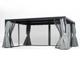 10' x 12'Pergola Modern Style with Adjustable Louvers for Outdoor Roof, Garden, Easy Assembly, 65073227