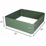 ZUN Raised Garden Bed Steel Planter Box Galvanized Anti-Rust Coating Planting Vegetables Herbs and W2181P154361