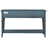 ZUN Classic Retro Style Console Table with Three Top Drawers and Open Style Bottom Shelf, Easy Assembly 41543820