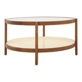 Modern Farmhouse Living Room Coffee Table Set, Stylish and Elegant Nesting Round Wooden Table,Side W2105P210284