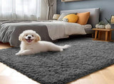 5ft x 8ft Rugs for Living Room,Grey Fluffy Carpet Large Fuzzy Plush Shag Comfy Soft, Non-Slip Indoor 26401731