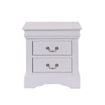 ZUN 2 Drawers Solid Pine Nightstand in White Finish B016P253281