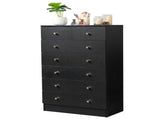 Modern Simple 7-Drawer Dresser Black 03548934