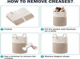 Laundry Basket, Woven Cotton Rope Laundry Hamper, Decor Storage of Dirty Clothes, Toys and Blankets 61242713