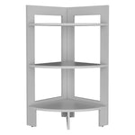 ZUN Riga Corner 3-Tier Shelf Side Table 31.7" High , Sofa Table, End Table with Tray B200P235865