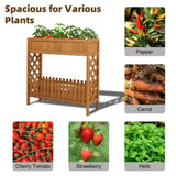 Wooden Planting Box With Storage Shelf 44984713