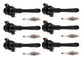 6pcs Coils & Spark Plugs fit for BMW E46 320i 323i 325i 328i 1996-2002 12131703228 82260205