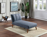 Navy Color Polyfiber Adjustable Chaise Bed Living Room Solid wood Legs Plush Couch HS00F8518-ID-AHD