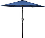 ZUN Simple Deluxe 7.5' Patio Outdoor Table Market Yard Umbrella with Push Button Tilt/Crank, 6 Sturdy 91717536