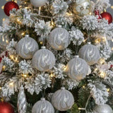 6PCS Set 3.9" Christmas Tree Ornament Balls Hanging Glass Holiday Decor for Party Tree Decorations 30503355