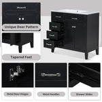 ZUN 36" Bathroom Vanity without Sink, Cabinet Base Only, Bathroom Cabinet with Drawers, Solid Frame and WF296707AAB