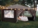 10'x10' Gazebo Waterproof Outdoor Canopy Patio Tent Party Tent for Wedding BBQ Cater, Black 00451964