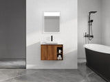 28'' Wall-Mounted Bathroom Vanity with White Ceramic Sink & Soft-Close Door, KD-Packing W999P263409