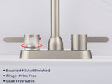 2 Handles Bathroom Sink Faucet, Brushed Nickel Centerset RV Bathroom Faucets for 3 Hole pop-up 36795444