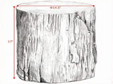Natural Set of 2 Concrete Tree Stump Side Table Solid End Table for Indoor Outdoor Use, No 97095714