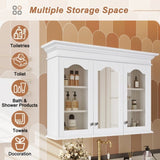 40" Medicine Cabinet with Mirror, Bathroom Storage Cabinet with Mirror Door and Shelves, Wall N710P264317K