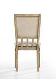 ZUN Brutus Set of 2 Reclaimed Wheat 19" Wide Contemporary Fabric Dining Chair B061110736