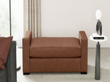 Stylish and Durable Brown Faux Leather Ottoman N769P426918D