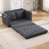 3-in-1 Upholstered Futon Sofa Convertible Sofa bed,Foldable Tufted Loveseat with W2325P183181