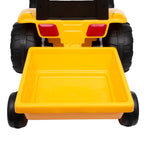 ZUN Kids Ride on Tractor with Trailer, 12V Battery Powered Electric Excavator for Kids with Remote T3067P244621