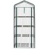 4 Tier Mini Greenhouse with PVC Cover & Roll-Up Zipper Door, Portable Waterproof Greenhouse for 31843627