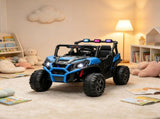Blue 24V Kids Ride-On Car 2 Seater, Spring Suspension, 3 Speed, Remote Control & LED Lights 83451080