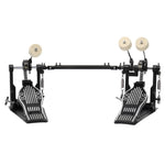 ZUN Wool Felt Hammer Double Drum Pedal Professional Double Bass Drum Pedal Black 75386905