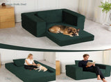 Compression Human Dog Sofa Bed for Adult & Pets,Modern Floor Couch With Pillow for Living Room 32722430