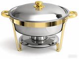 Round Buffet Catering Dish For Home and Outdoor 6 Pcs/ Sets golden W1612P462681