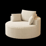 50"L Corduroy Sponge single sofa,No Assembly Required,Fluffy Modern Sleeper Chair for Living room, W834P337431