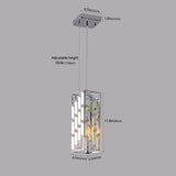 Modern Crystal Pendant Light - 3 Pack, Adjustable Hanging Ceiling Lamp with Crystal Prism Design for W1340P208477