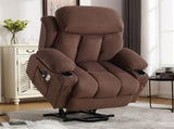 Power Lift Recliner Chair with Heat and Massage Electric Fabric Recliner Chair for Elderly with Side W1521P303243