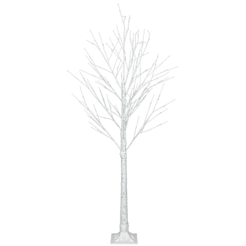 ZUN 6FT Snowflake Christmas Tree with 96 LED Lamp 40718352