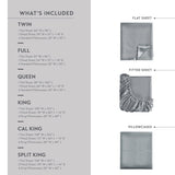 Satin Satin Luxury Sheet Set Split King B035P294185