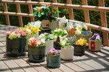 Handmade White Ceramic Planter Set of 3 , Indoor & Outdoor Flower Pots for W3273P322255