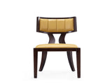 Pulitzer Wood Vegan Leather Dining Chair in Camel - Set of 2 B365P415821