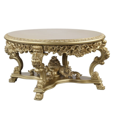 ZUN ACME Bernadette DINING TABLE Gold Finish DN01469