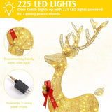 5ft 3-Piece Lighted Christmas Deer Family Set, Large Outdoor Yard Reindeer Holiday 86789814
